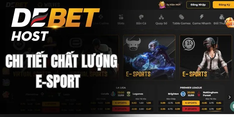 Đánh giá chất lượng sảnh cá cược thể thao E-Sports